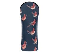 Copritesta per mazze da golf con etichette intercambiabili n. per driver e fairway Woods Chic Northern Red Crested Bird blu navy