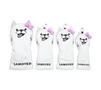 Copritesta per mazze da golf, per boschi, 4 coperture per driver con design a cane, per mazze da golf, impermeabili, con fodera in morbido peluche, per uomini e donne