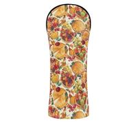 Copritesta per mazze da golf singole per il giorno del Ringraziamento, zucca, tacchino e torta di frutta, in pelle PU, per tutte le marche