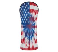 Copritesta per mazze da golf Tie Dye Bandiera Rosso Bianco Blu Strisce Stelle Copritesta con Numeri Intercambiabili per Driver Golf cart Accessori
