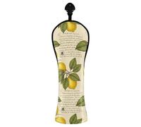 Copritesta per mazze da golf, vintage, con limoni gialli, con targhette numerate, per conducenti in legno ibrido, donne e uomini, in pelle PU
