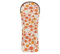 Copritesta singola per mazze da golf, per il Ringraziamento, autunno, zucca, foglie autunnali, in pelle PU, per tutte le marche