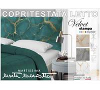 Copritestata Copri Testata Letto Velluto Elasticizzato Marmo Marmorizzato