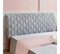 Copritestata Del Letto Matrimoniale Imbottito Bianco,Copri Testata Letto Matrimoniale/Singolo Elastica Universale Copertura Per Testiera Per Letto,Velluto Fodera ( Color : Light Gray , Size : 180cm(71