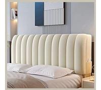 Copritestata Del Letto Matrimoniale Imbottito Bianco,Copri Testata Letto Matrimoniale/Singolo Elastica Universale Copertura Per Testiera Per Letto，Per Decorazione Camera Letto ( Color : Beige , Size :