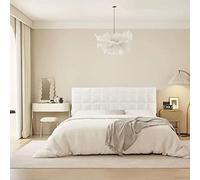 Copritestata Del Letto Matrimoniale Imbottito Bianco,Copri Testata Letto Matrimoniale/Singolo Elastica Universale Copertura Per Testiera Per Letto,Velluto Fodera ( Color : White , Size : 200cm(79inch)