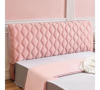 Copritestata Del Letto Matrimoniale Imbottito Bianco,Copri Testata Letto Matrimoniale/Singolo Elastica Universale Copertura Per Testiera Per Letto,Velluto Fodera ( Color : Pink , Size : 130cm(51.1inch