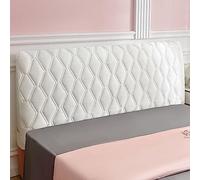 Copritestata Del Letto Matrimoniale Imbottito Bianco,Copri Testata Letto Matrimoniale/Singolo Elastica Universale Copertura Per Testiera Per Letto,Velluto Fodera ( Color : White , Size : 160cm(63inch)