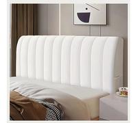 Copritestata Del Letto Matrimoniale Imbottito Bianco,Copri Testata Letto Matrimoniale/Singolo Elastica Universale Copertura Per Testiera Per Letto，Per Decorazione Camera Letto ( Color : White , Size :