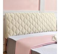 Copritestata Del Letto Matrimoniale Imbottito Bianco,Copri Testata Letto Matrimoniale/Singolo Elastica Universale Copertura Per Testiera Per Letto,Velluto Fodera ( Color : Beige , Size : 180cm(71inch)