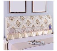 Copritestata Elastica, Copriletto Universale all-Inclusive, Protezione per Testiera Lavabile e Antipolvere, Adatta per Letti Matrimoniali/Singoli,Beige,220cm