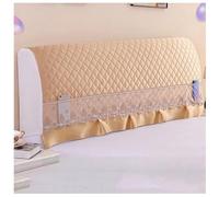 Copritestata Elastica, Copriletto Universale all-Inclusive, Protezione per Testiera Lavabile e Antipolvere, Adatta per Letti Matrimoniali/Singoli,Tuhao Gold,150cm