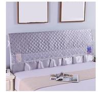 Copritestata Elastica, Copriletto Universale Mezzo Pacchetto, Protezione per Testiera Lavabile e Antipolvere, Adatta per Letti Matrimoniali/Singoli,Elegant Gray,200cm