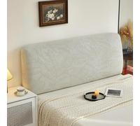 Copritestata letto con motivo a lenzuolo jacquard, copritestata anticollisione lavabile for la decorazione della camera da letto, protezione universale elasticizzata antipolvere(Light gray,180cm)
