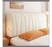 Copritestata Letto Copertura/Copri Testiere Letto Matrimoniale/Singolo/una Piazza E Mezza Imbottito Bianco,Velluto Elasticizzato Morbido Tessuto Universale ( Color : Milk White , Size : 150cm(59inch)