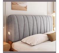 Copritestata Letto Copertura/Copri Testiere Letto Matrimoniale/Singolo/una Piazza E Mezza Imbottito Bianco,Velluto Elasticizzato Morbido Tessuto Universale ( Color : Grey , Size : 190cm(75inch) )