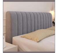 Copritestata Letto Copertura/Copri Testiere Letto Matrimoniale/Singolo/una Piazza E Mezza Imbottito Colore Tortora,Velluto Elasticizzato Morbido Tessuto Universale ( Color : Dark Gray , Size : 180cm )