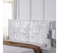 Copritestata Letto Matrimoniale Bianco/Nero Elastica Copertura Per Testiera Per Letto, Copritestiera Letto, Antipolvere Protezione Copertura Cotone Addensare Antigraffio Cuscino,White-160X75CM