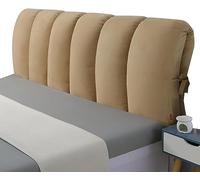 Copritestata Letto Matrimoniale Singolo, Cuscino Imbottito Fodera per testiera Peluche Corto Copertura per Testiera Letto in Legno/Ferro Addensare Coperchio della Testata Letto,(90x60cm,Brown3)