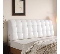 Copritestata per letto rettangolare cuscino da lettura testiera in tessuto tecnico imbottita cuscini a cuneo per lo schienale del divano letto testiera rimovibile cuscino lombare copripolvere(Straps 9