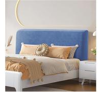 Copritestiera Elasticizzato in Velluto per Letto Matrimoniale/Queen Size/King Size - Morbido, Antipolvere E Protettivo per La Camera da Letto - Elegante, Azul Queen/55-67in