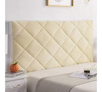 Copritestiera Letto Copertura/Copri Testata Letto Matrimoniale/Singolo Copritestata Imbottito Fodera Elastica Protezione, Coprire Antipolvere in Cover Addensare AntiGraffio Cuscino,Yellow-100cm