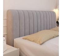 Copritestiera Letto Copertura/Copri Testata Letto Matrimoniale/Singolo Imbottito Bianco Velluto Fodera Elastica Protezione,Per Testiera Letto Decorazione Universale ( Color : Light Gray , Size : 120cm