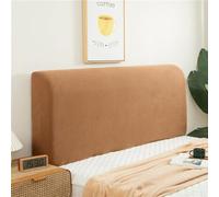 Copritestiera Letto Copertura/Copri Testata Letto Matrimoniale/Singolo Imbottito Bianco Velluto Fodera Elastica Protezione,Premium Tortora All-inclusive Lavabile ( Color : Camel , Size : 110cm/43in )