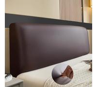 Copritestiera Letto Matrimoniale Ecopelle Copri Testata Letto Matrimoniale/Singolo Una Piazza E Mezza Elastica Universale Copertura Per Testiera Per Letto Protezione(Color:Brown,Size:110-130cm)