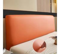 Copritestiera Letto Matrimoniale Ecopelle Copri Testata Letto Matrimoniale/Singolo Una Piazza E Mezza Elastica Universale Copertura Per Testiera Per Letto Protezione(Color:Orange,Size:110-130cm)