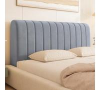Copritestiera Letto Matrimoniale Imbottito 160cm Rivestimento Protezioni per Testiere Lavabile Antipolvere Imbottitura Testata Minimalista Fodera/Copertura per Testiera Letto (120X70CM,Gray A4)