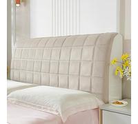 Copritestiera Matrimoniale Imbottita Tortora Velluto,copri Testiera Letto Matrimoniale/Singolo/una Piazza E Mezzo Elastica Universale Copertura Per Testiera Per Letto ( Color : 4# , Size : 160cm(63inc