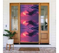 Copritorta decorativa con drago mistico sotto la luna, decorazione per interni ed esterni, primavera/estate/autunno/inverno, decorazioni natalizie di Halloween