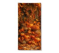 Copritorte decorative per porte, autunnali, rustiche, con foglia di farfalla, arancione, con corda per porta d'ingresso, decorazione per la casa, per portico, porta, parete, interni ed esterni, 91 x