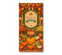Copritorte decorative per porte, lanterna autunnale rustica foglia arancione con corda da appendere striscione decorazione per la casa per portico porta parete interna esterna 91 x 182 cm