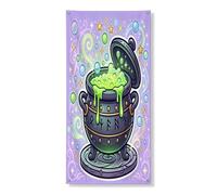 Copritorte decorativo per porta, fantasioso, fantasioso, fantasia, bolle, stelle, Halloween, verde, con corda, striscione per porta da appendere, decorazione per la casa, per portico, patio, porta
