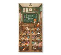 Copritorte decorativo per porte con volpi, fantasioso e giocoso per studenti che tornano al campus, verde, con corda da appendere, decorazione per la casa, per portico, patio, interni ed esterni, 91 x