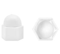 Copritubo in gomma, Copridado esagonale, Confezione da 50 Copri tappo a cupola con bullone, M20~M30 Tappo di protezione dado a in plastica for viti esagonali, bulloni(White,M27*38 * 47mm)