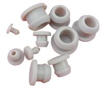 Copritubo in gomma, foro for tappo, 6 pezzi Tappo di tenuta in silicone grigio diametro da 2,5 mm a 60, in Temperatura a T Tappi for fori in plastica for rubinetto(A 25mm)