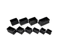 Copritubo in gomma, tappi for fori a filo, 4 pezzi, coprigambe quadrati neri for tavolo, mobili, scrivania, sedia, guarnizione, tappi for estremità tubi, tappi in gomma PVC(30 * 60mm)