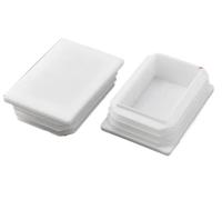 Copritubo in gomma, tappi for fori a filo, 8 pezzi, punte for gambe rettangolari bianche for mobili, for in for sedie da tavolo, di ricambio for piedini multiuso(40 * 100mm)