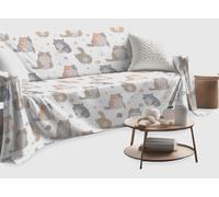 Copritutto Arredatutto Maxi Telo Arredo Copridivano Gatti Cats Pets Letto Divano