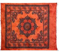 Copritutto Grande Blue Elephant 80% Cotone 20% Poliestere 210x230cm Copridivano Telo Mare Maxi Batik (Arancione)