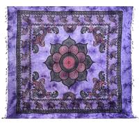 Copritutto Grande Blue Elephant 80% Cotone 20% Poliestere 210x230cm Copridivano Telo Mare Maxi Batik (Viola)