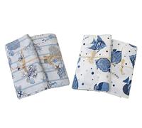 Copritutto Telo Arredo Copriletto cotone leggero estivo MARE OCEANO Made in Italy - Colore Oceano, Letto Misura 2 Piazze