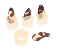 Copriunghie per Guzheng Regolabili in Silicone 8 Pezzi Beige | Coperture Protettive Traspiranti, Facile Smontaggio, Accessorio per Pratica e Ricambio