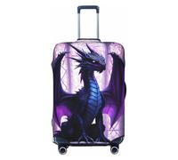 Coprivaligia con stampa di drago fantasy nella cattedrale, adatti per valigie da 18 a 32 pollici - Grande
