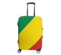 Coprivaligia Coprivaligia Lavabile E Protettivo - Coprivaligia Da Viaggio Elastico E Lavabile Con Stampa Della Bandiera Del Congo Adatto A Bagagli Da 18 A 32 Pollici M