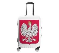 Coprivaligia Da Viaggio Adatto Per Valigie Da 18-32 Pollici Con Stampe Della Bandiera Della Repubblica Di Polonia Protezione Per Trolley Da Viaggio Custodia Protettiva Per Valigia Elastica S