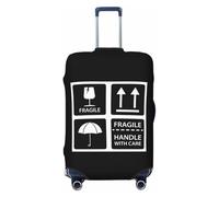 Coprivaligia da viaggio, borsa protettiva per valigia, fragile, antipolvere, nera e bianca, adatta a bagagli da 18-32 pollici, custodia per valigia per bambini e adulti, media